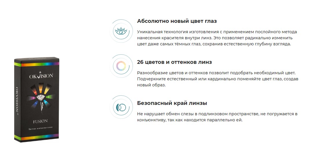 Цветные контактные линзы OKVision® FUSION color